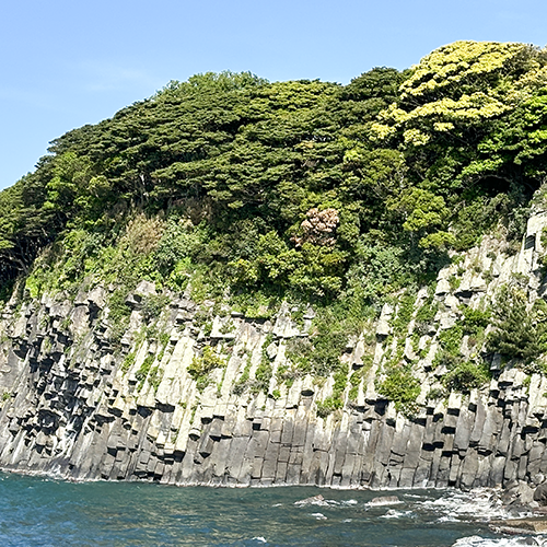 柱状節理の岸壁